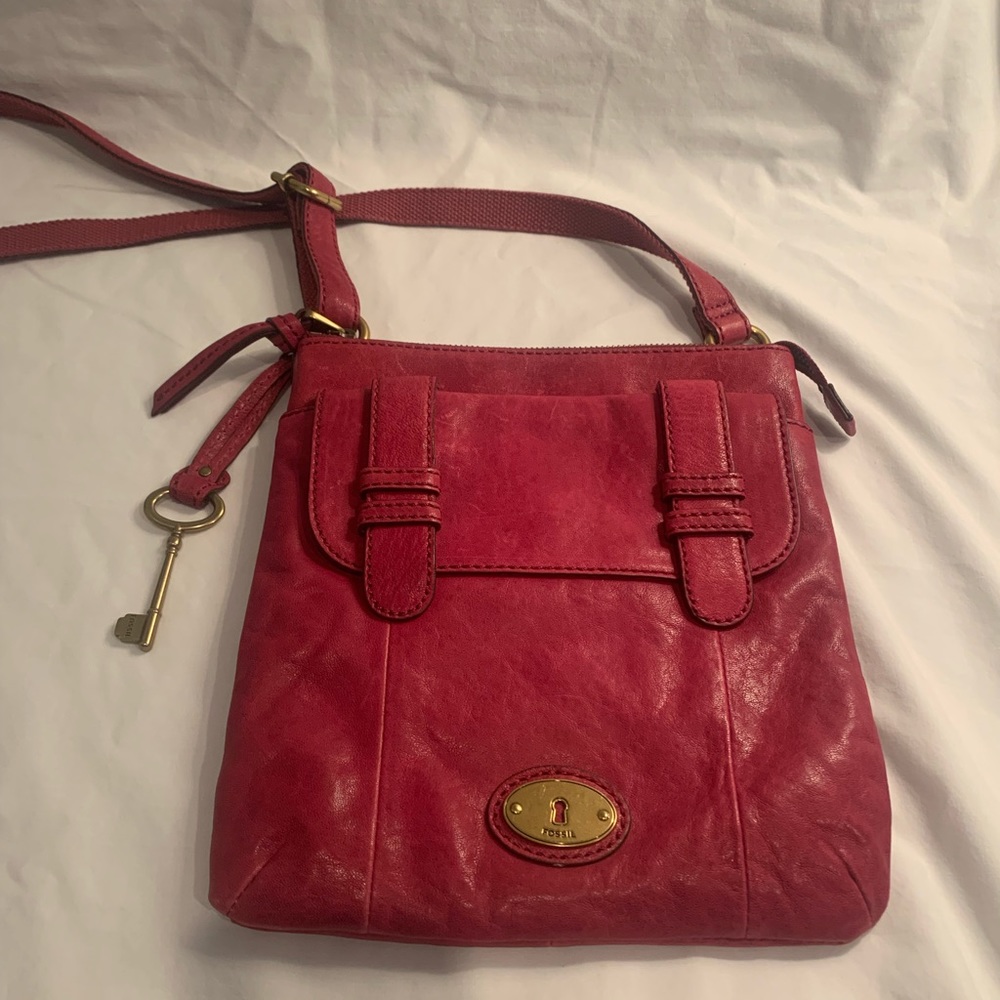 Fossil Crossbody Bag- Pink, Mid Size